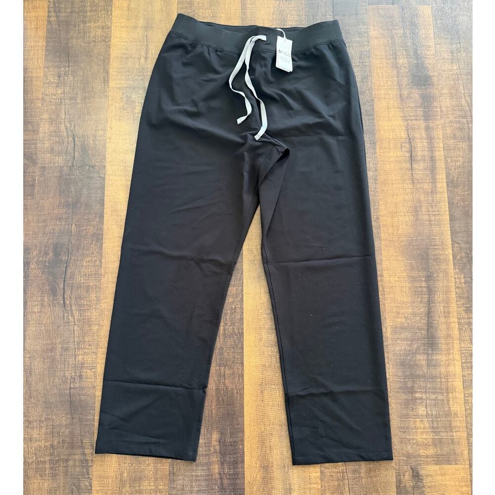 NWT FIGS Black Livingston High Waisted Tall Scrub Pants Size 2XL/T